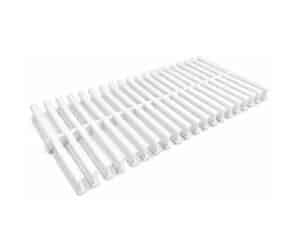 REJILLA PERIMETRAL BLANCA PREMIUM FLR 24.5CM ALTO 3 CM X METRO ANTIDESLIZANTE