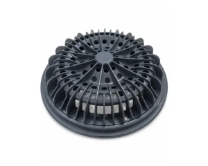REJILLA DE FONDO REDONDA 8″ ANTIENTRAMPAMIENTO GRIS GRANITO
