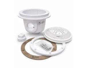 REJILLA DE FONDO REDONDA 8″ ANTIENTRAMPAMIENTO CON POZUELO LINER CON TORNILLOS Y EMPAQUES AAA