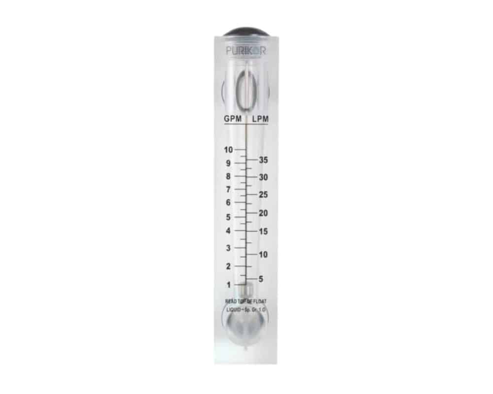 ROTAMETRO CUADRADO 1-10 GPM 5-35 LPM 1.0 PULG PURIKOR