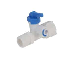 VALVULA PLASTICA CONEXION ALIMENTACIÓN DE AGUA 1/2X1/2X1/4