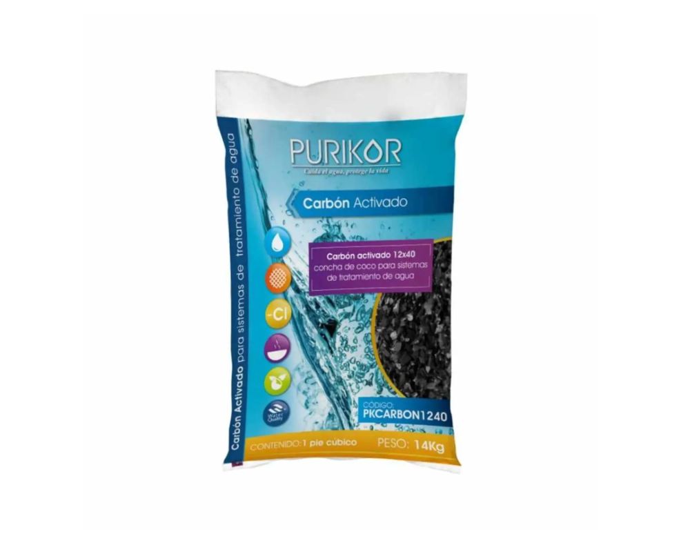 CARBON ACTIVADO GRANULAR 12-40 BULTO 14 KG PURIKOR