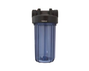 CARCASA 10 X 1 BB TRANSPARENTE-SOPORTE 12 GPM 15-80 PSI PURIKOR